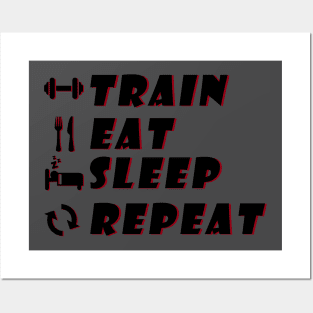 Train,Eat,Sleep, Repeat Posters and Art